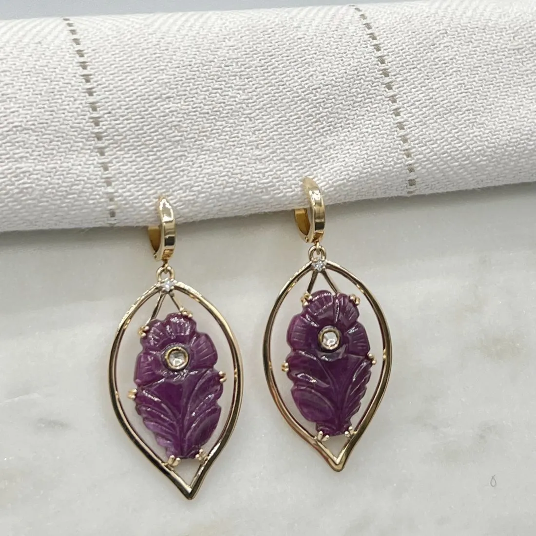 Flora · Carved Ruby Drops
