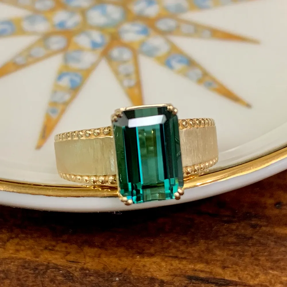 Green Tourmaline Statement Band